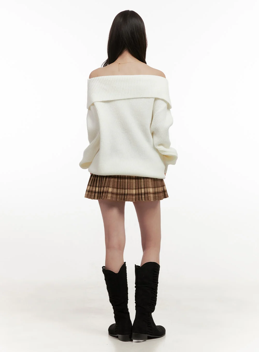 Pleated Check Print Mini Skirt ON429 - Image 7