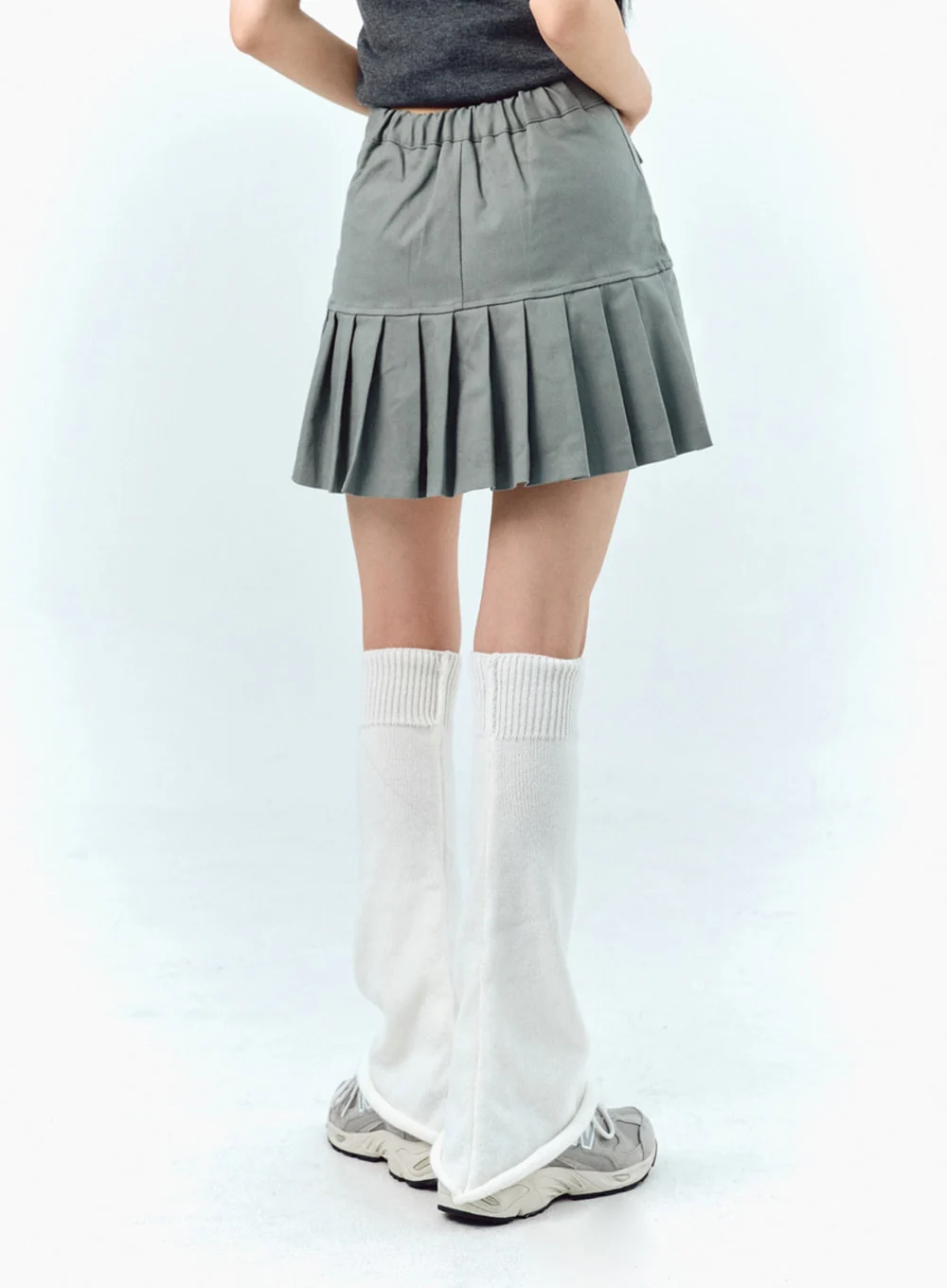 Pleated Cotton Mini Skirt IG303 - Image 5