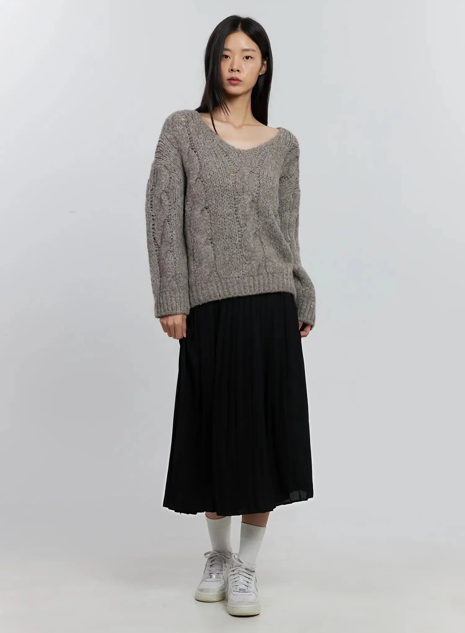 Pleated Maxi Skirt IS516 - Image 4