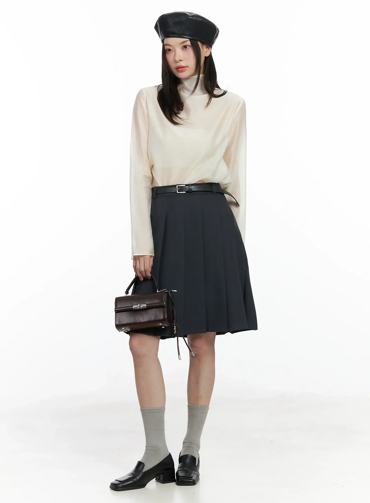 Pleated Midi Tennis Skirt IF524 - Image 3