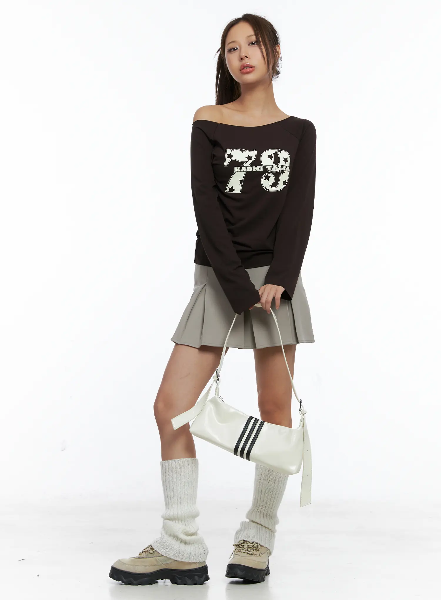 Pleated Mini A-Line Skirt CS504