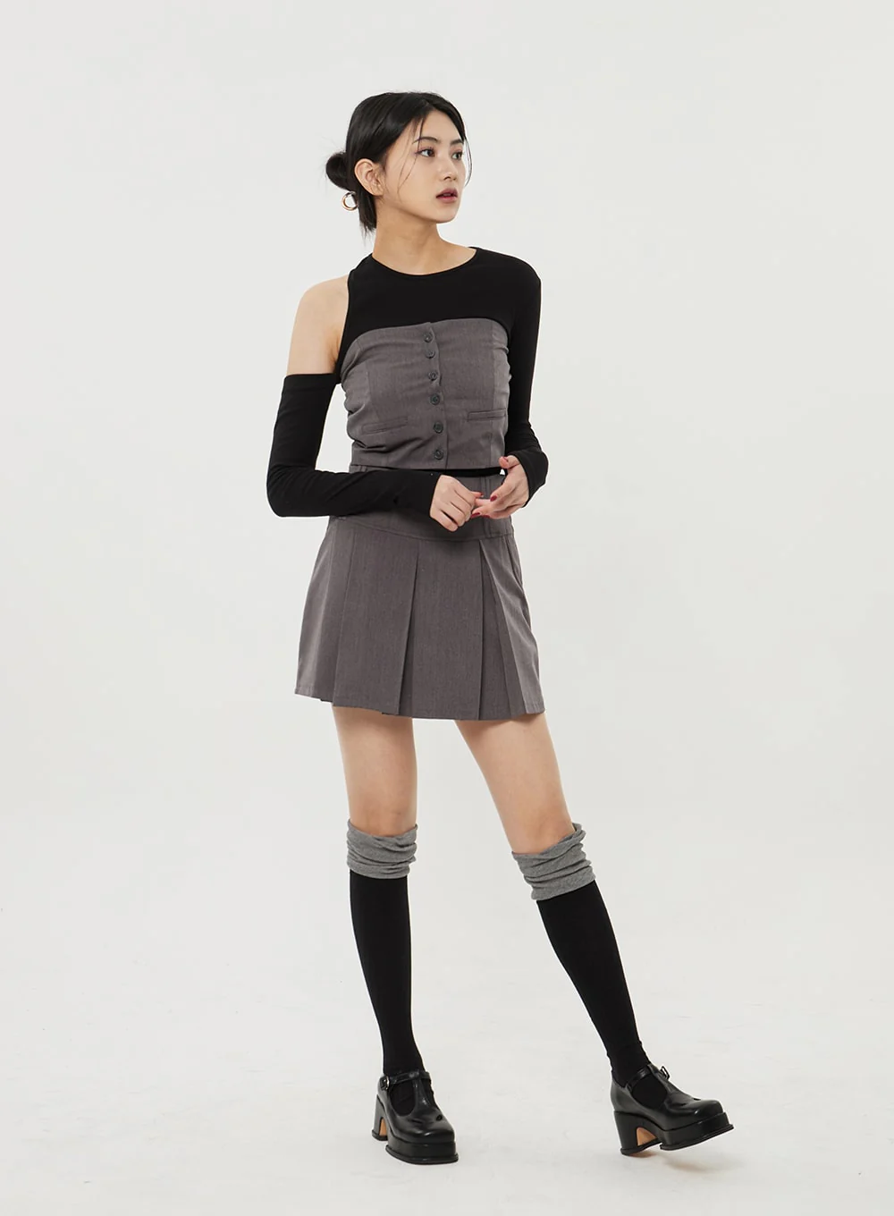 Pleated Mini Skirt BF314 - Image 3