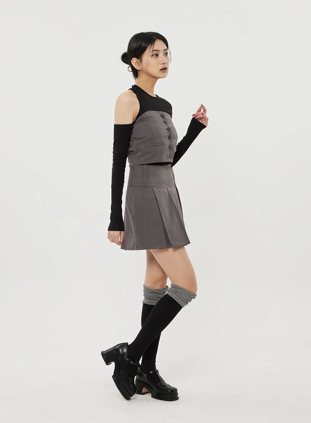 Pleated Mini Skirt BF314 - Image 4