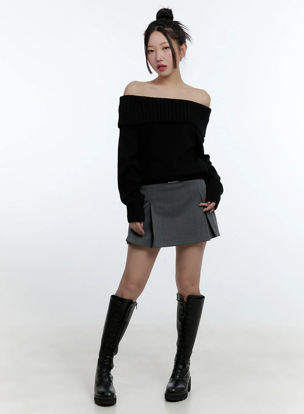 Pleated Mini Skirt CD424 - Image 2