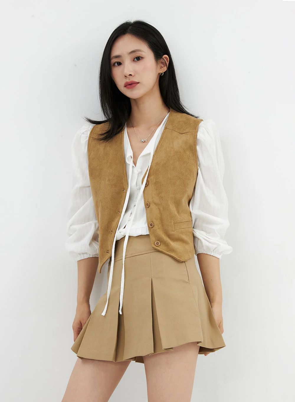 Pleated Mini Skirt OO305 - Image 6