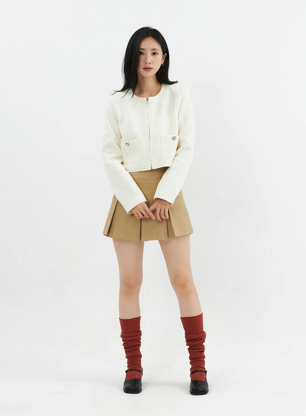 Pleated Mini Skirt OO305 - Image 8