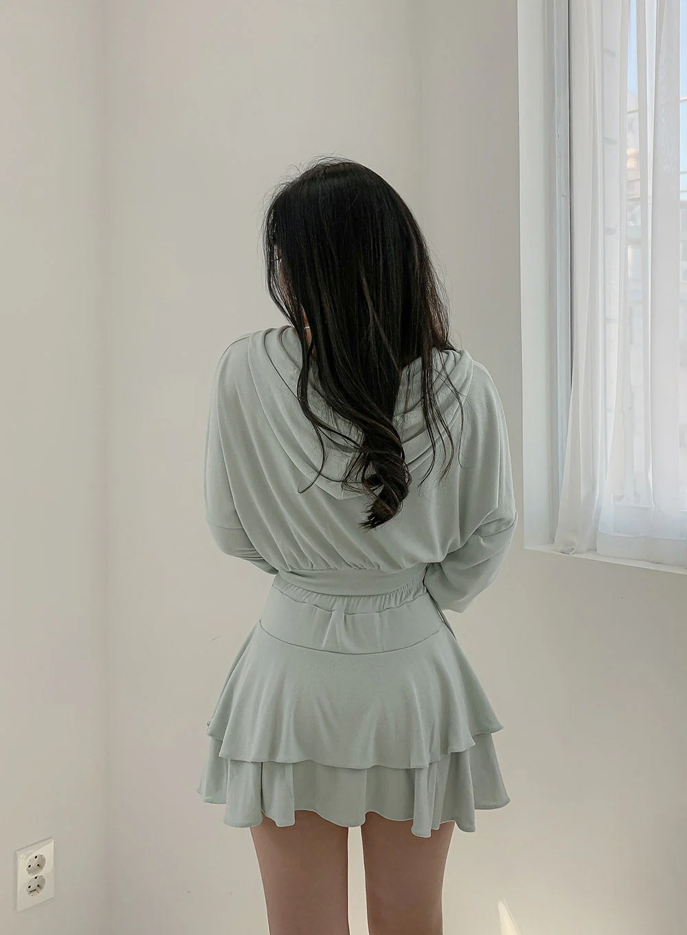 Pleated Mini Skirt with Elastic Waist IM12 - Image 10