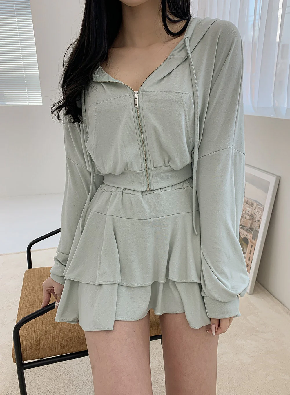 Pleated Mini Skirt with Elastic Waist IM12 - Image 16