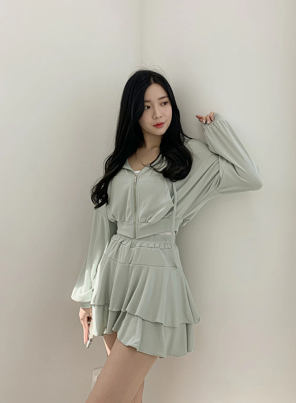 Pleated Mini Skirt with Elastic Waist IM12 - Image 17