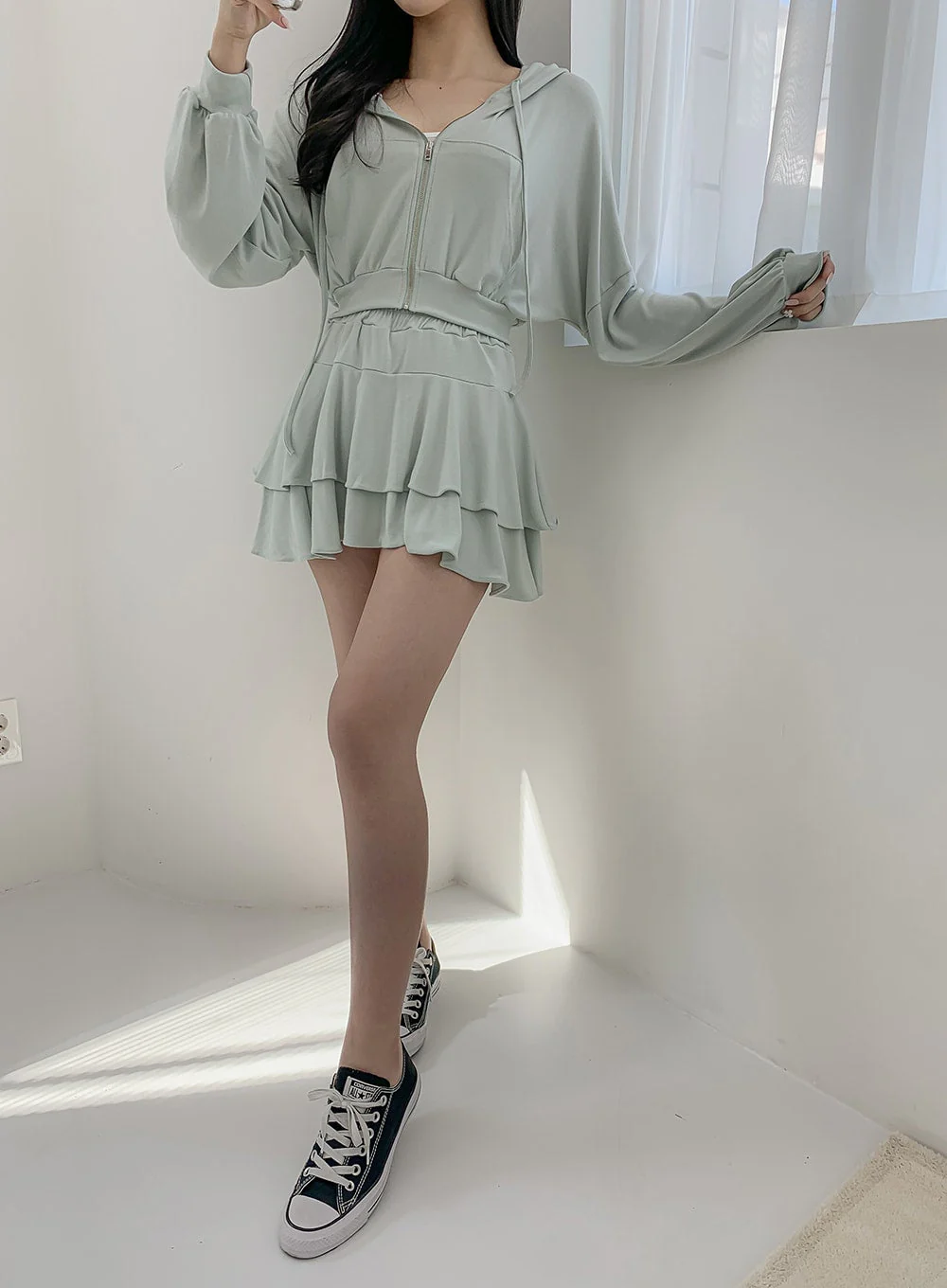 Pleated Mini Skirt with Elastic Waist IM12 - Image 18