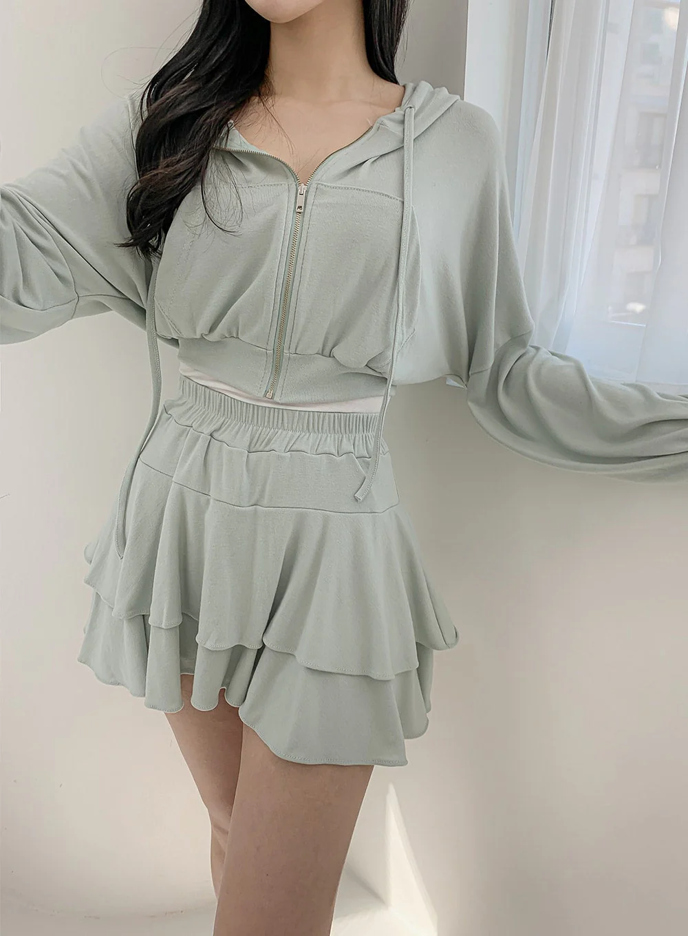 Pleated Mini Skirt with Elastic Waist IM12 - Image 19