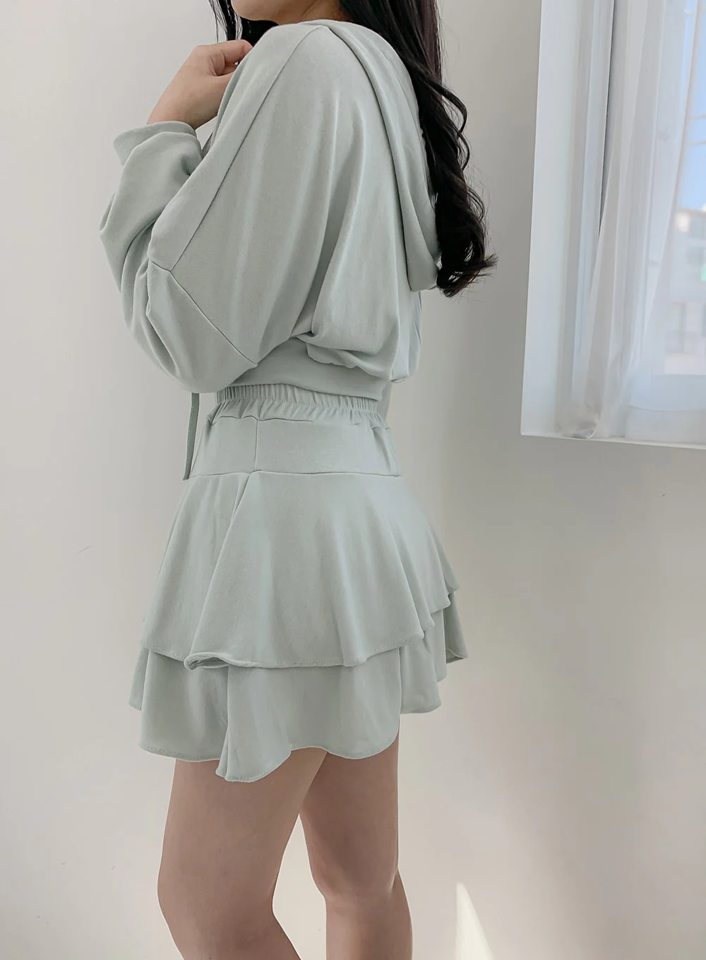 Pleated Mini Skirt with Elastic Waist IM12 - Image 7