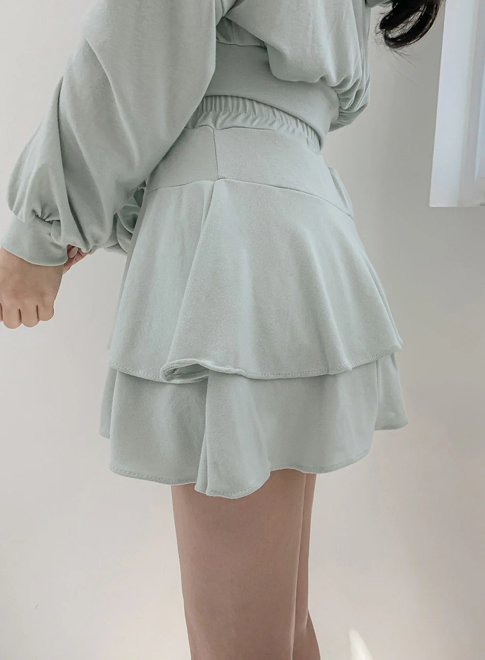 Pleated Mini Skirt with Elastic Waist IM12 - Image 9