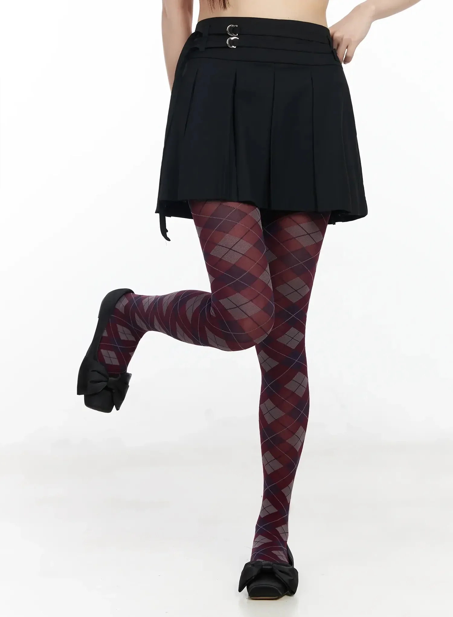Pleated Skort with Belt Detail IM523 - Image 10