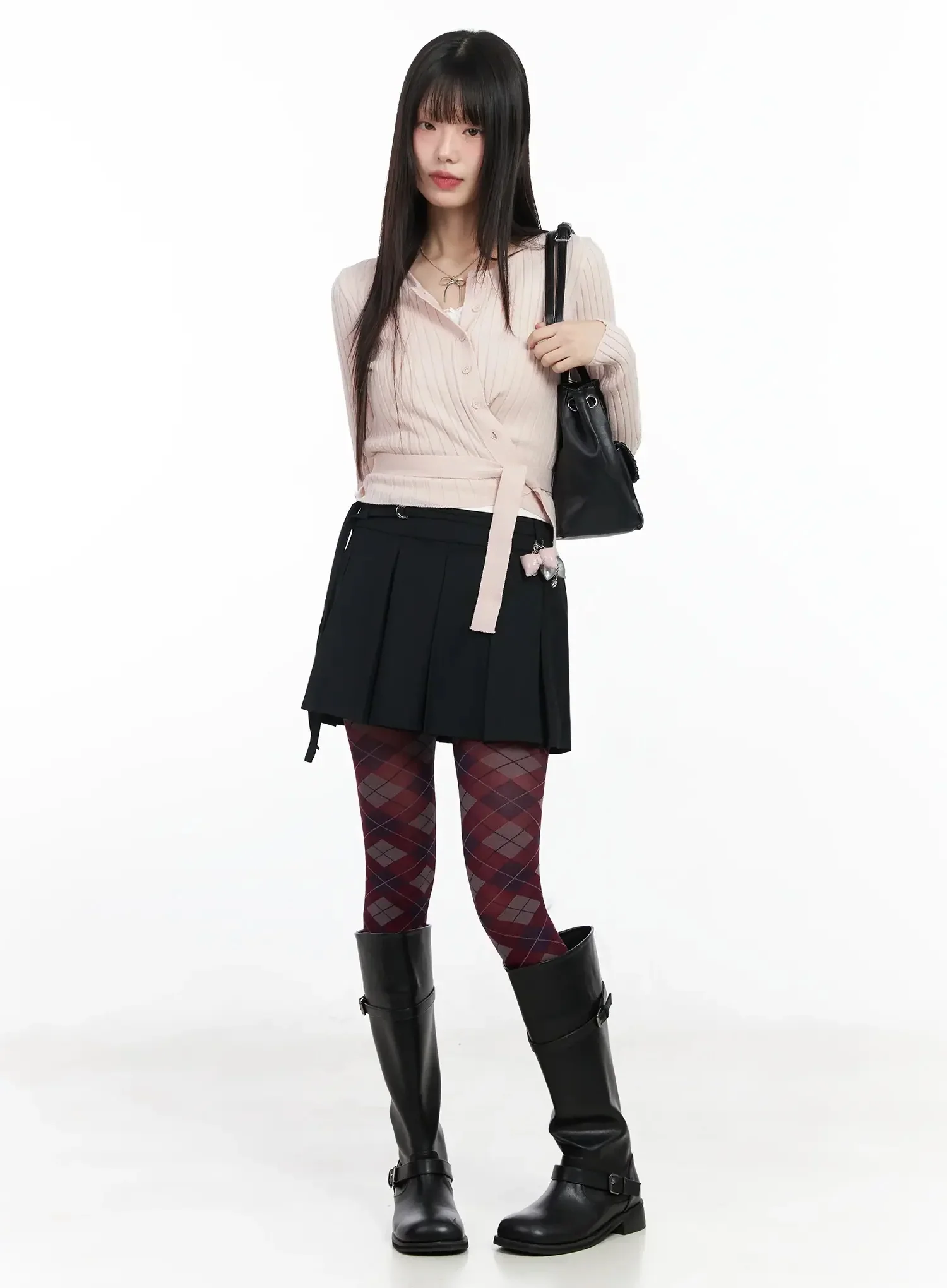 Pleated Skort with Belt Detail IM523 - Image 14