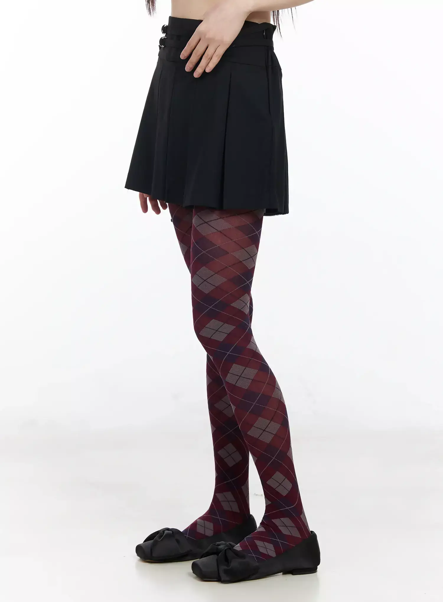 Pleated Skort with Belt Detail IM523 - Image 6
