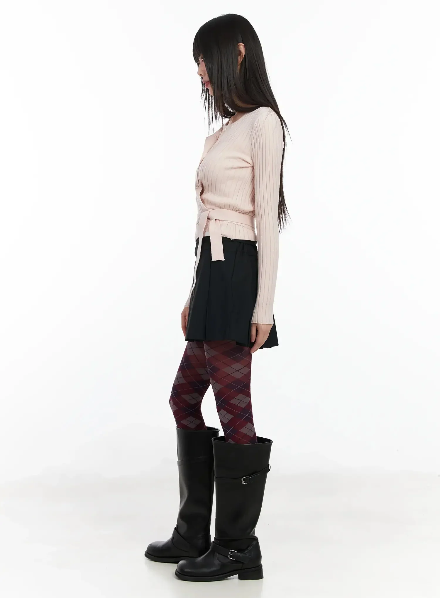 Pleated Skort with Belt Detail IM523 - Image 8