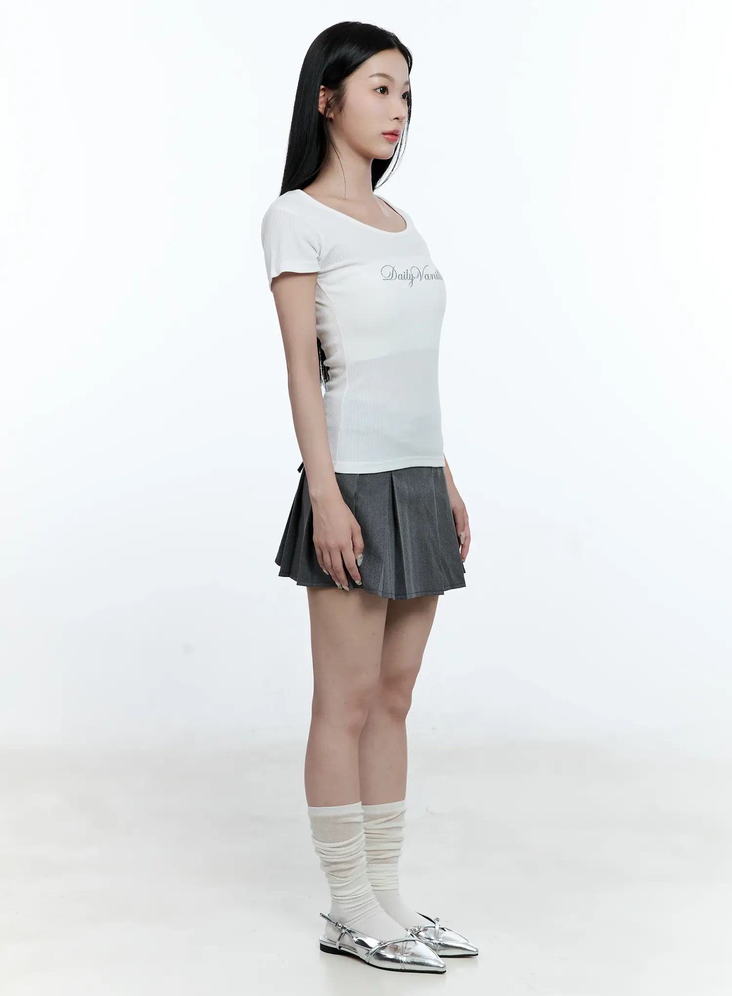 Pleated Wrap Mini Skirt CG511 - Image 8