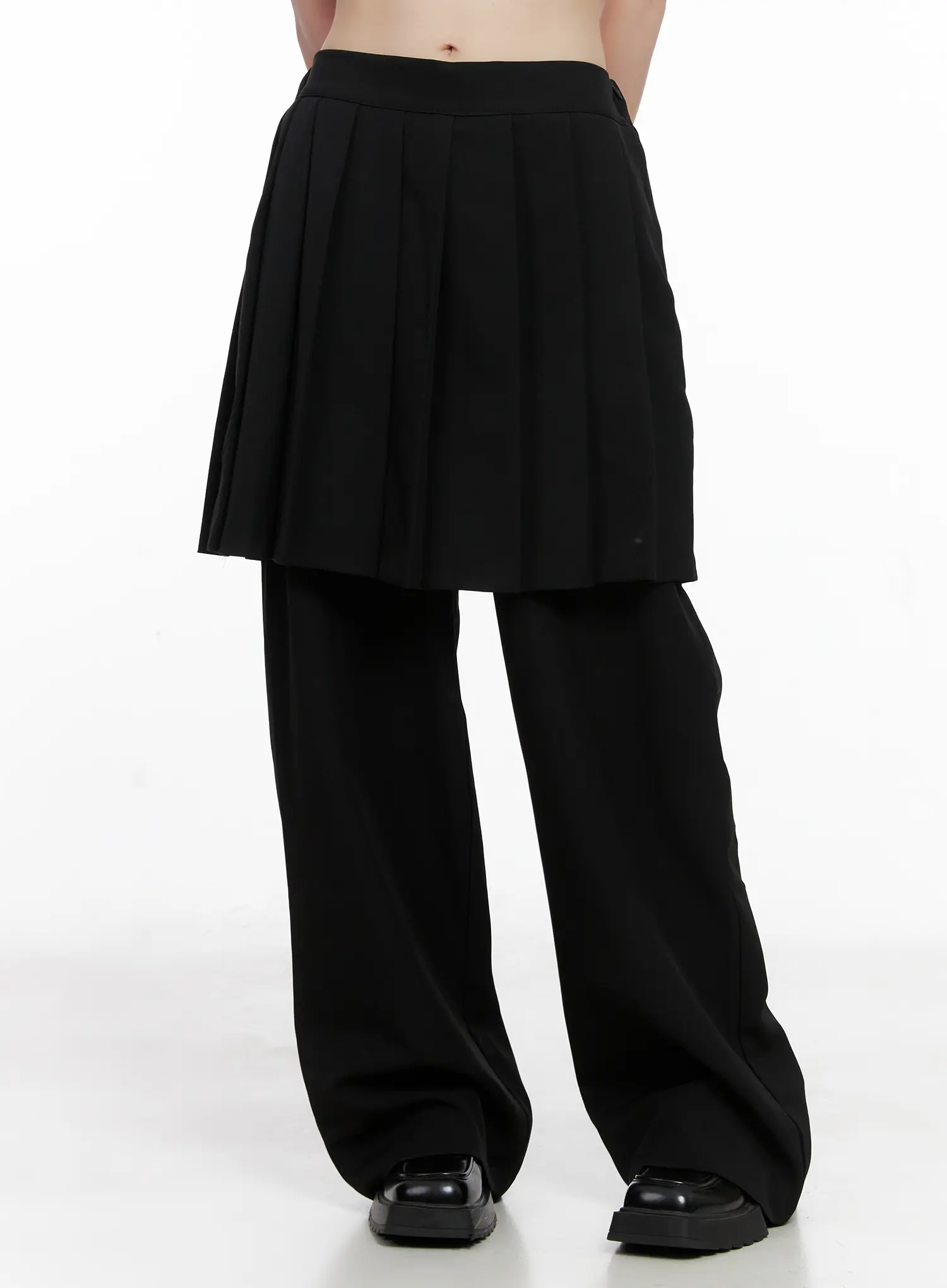 Pleated Wrap Skirt Pants CG515