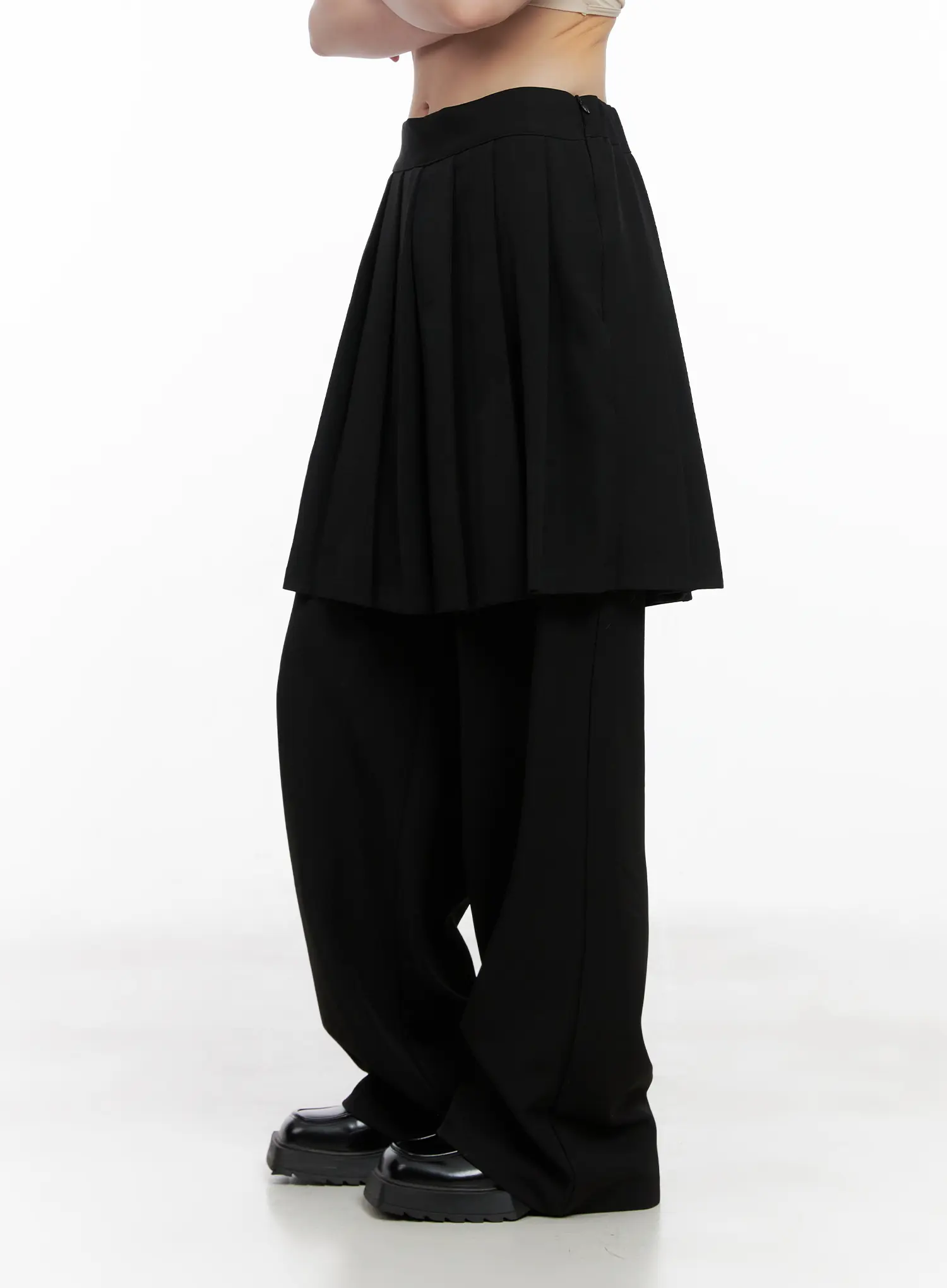 Pleated Wrap Skirt Pants CG515 - Image 5