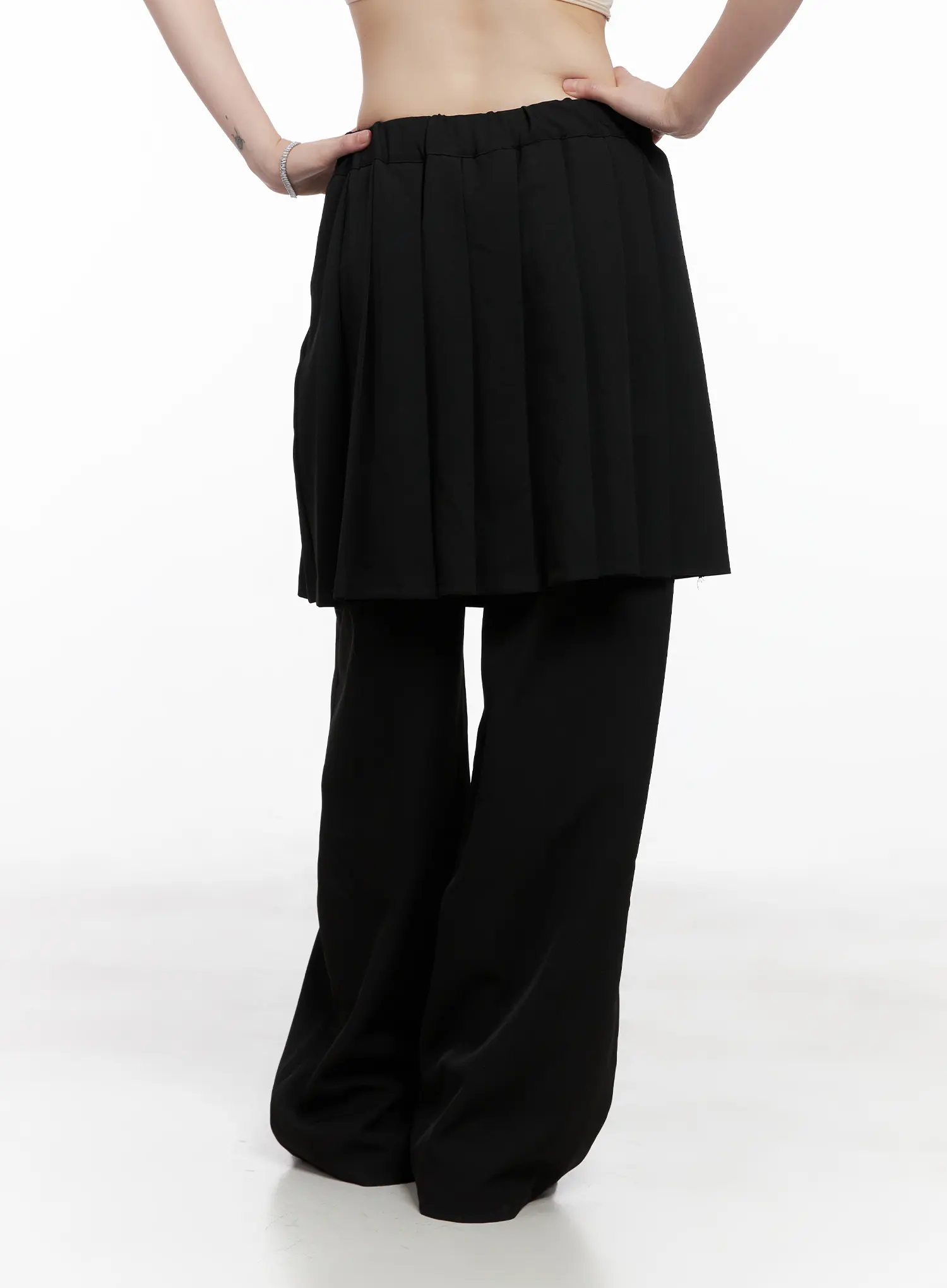 Pleated Wrap Skirt Pants CG515 - Image 7