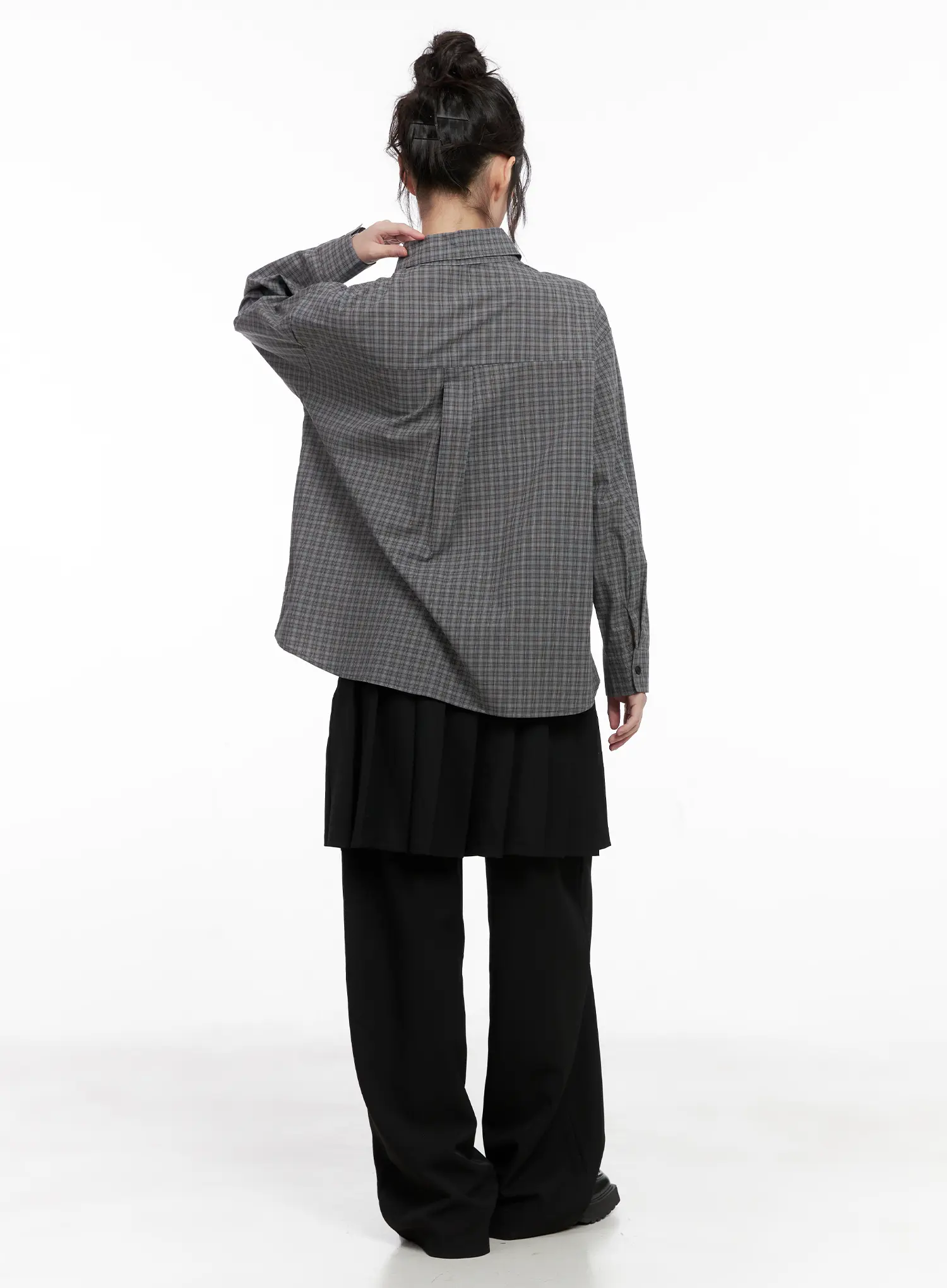 Pleated Wrap Skirt Pants CG515 - Image 8