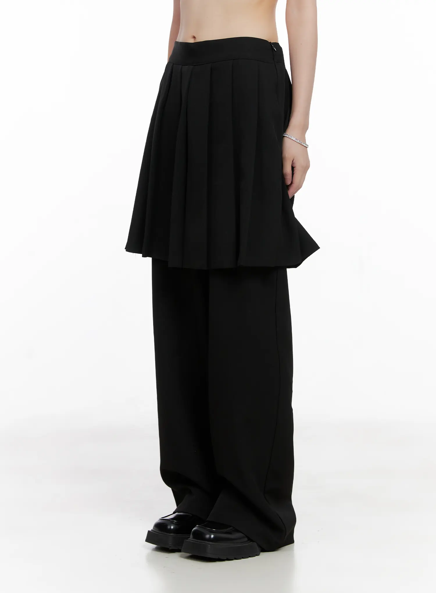 Pleated Wrap Skirt Pants CG515 - Image 9