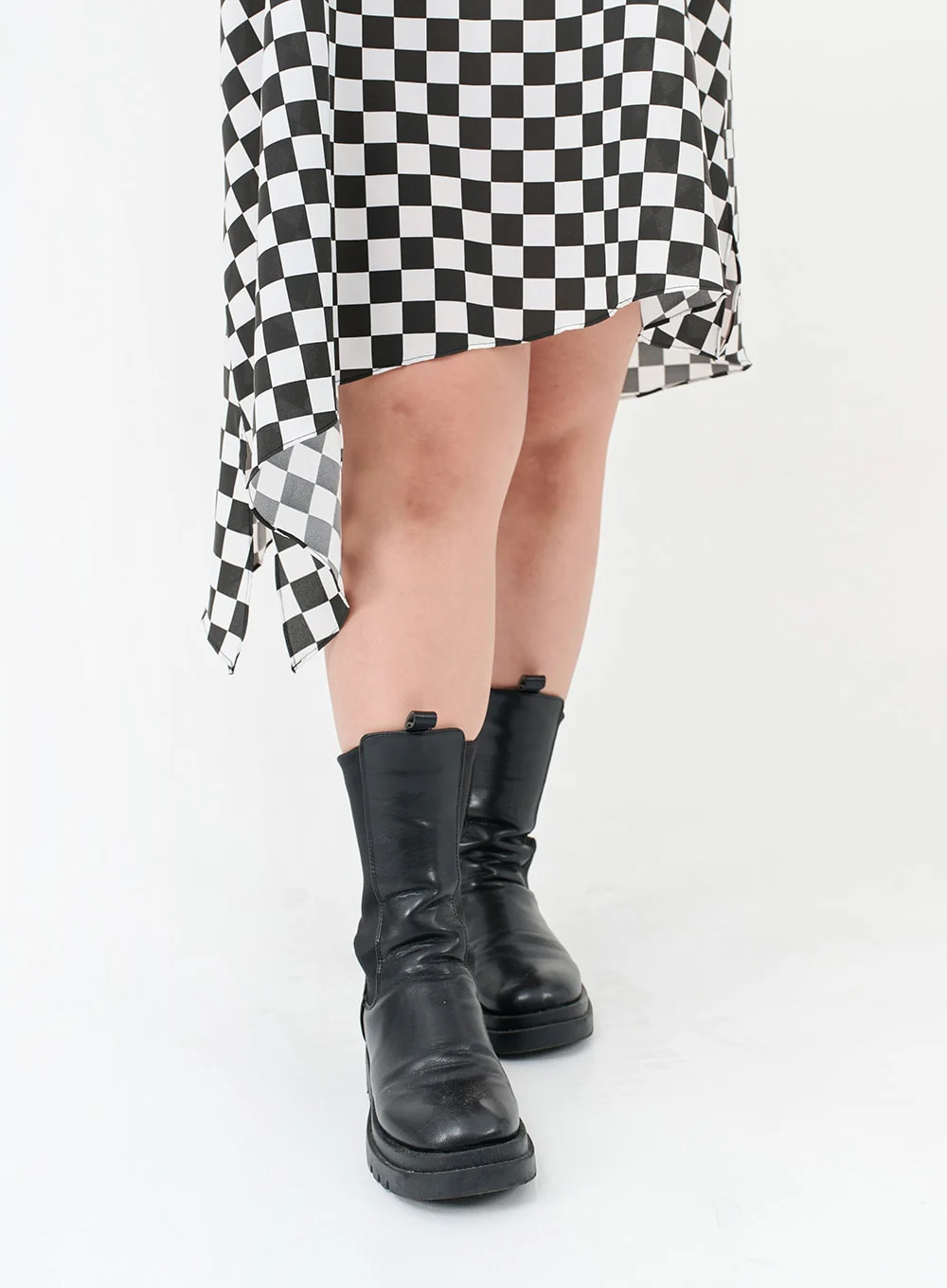 Plus Checked Sleeveless Dress IG09 - Image 8