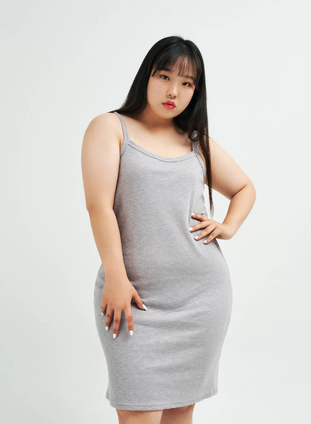 Plus Sleeveless Ribbed Midi Dress IY24 - Image 15