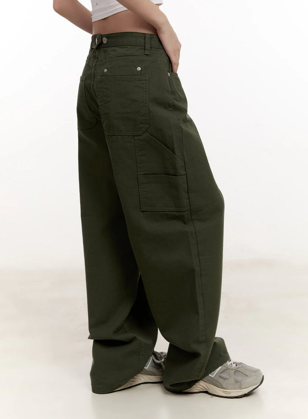 Pocket Wide-Leg Cotton Pants CM510 - Image 3