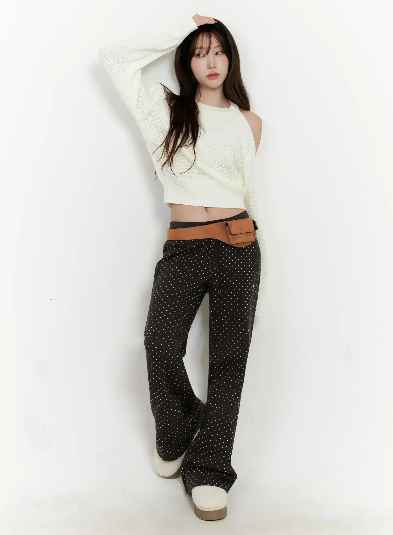 Polka Dot Bootcut Flare Pants IN514 - Image 12