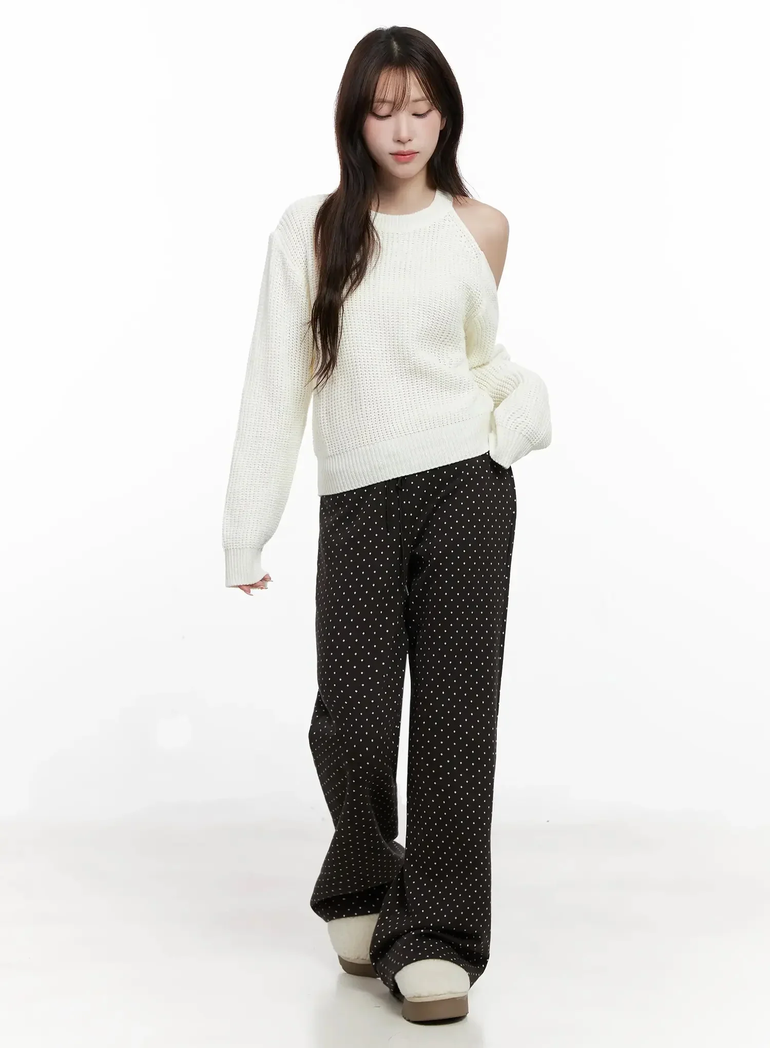 Polka Dot Bootcut Flare Pants IN514 - Image 6