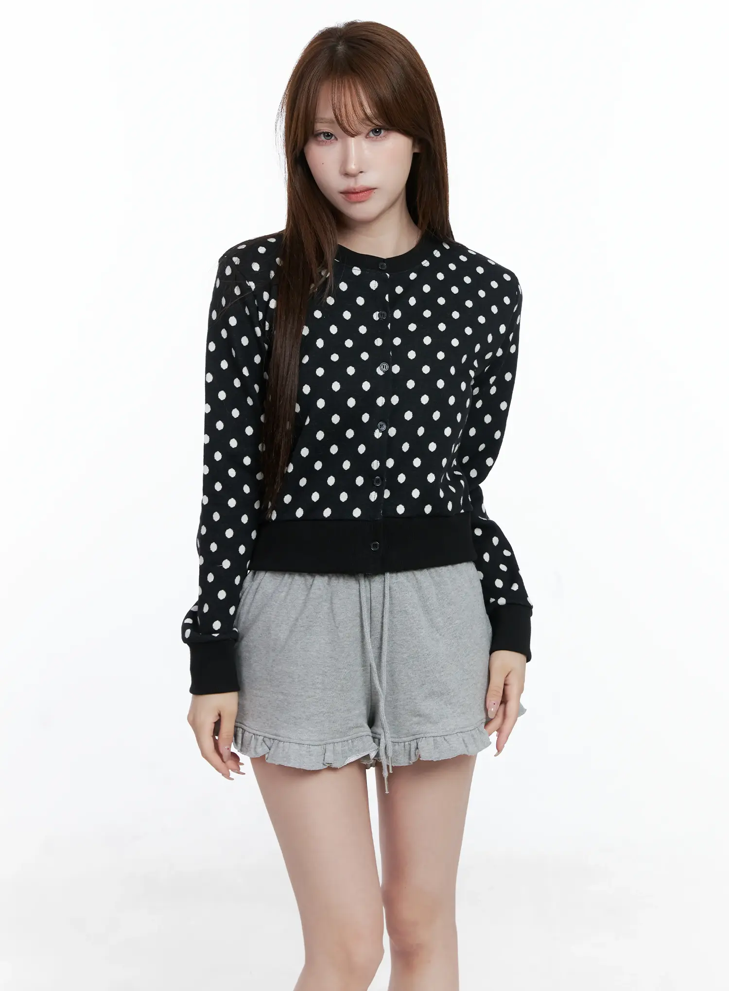 Polka-Dot Button-Up Cardigan CS501 - Image 9