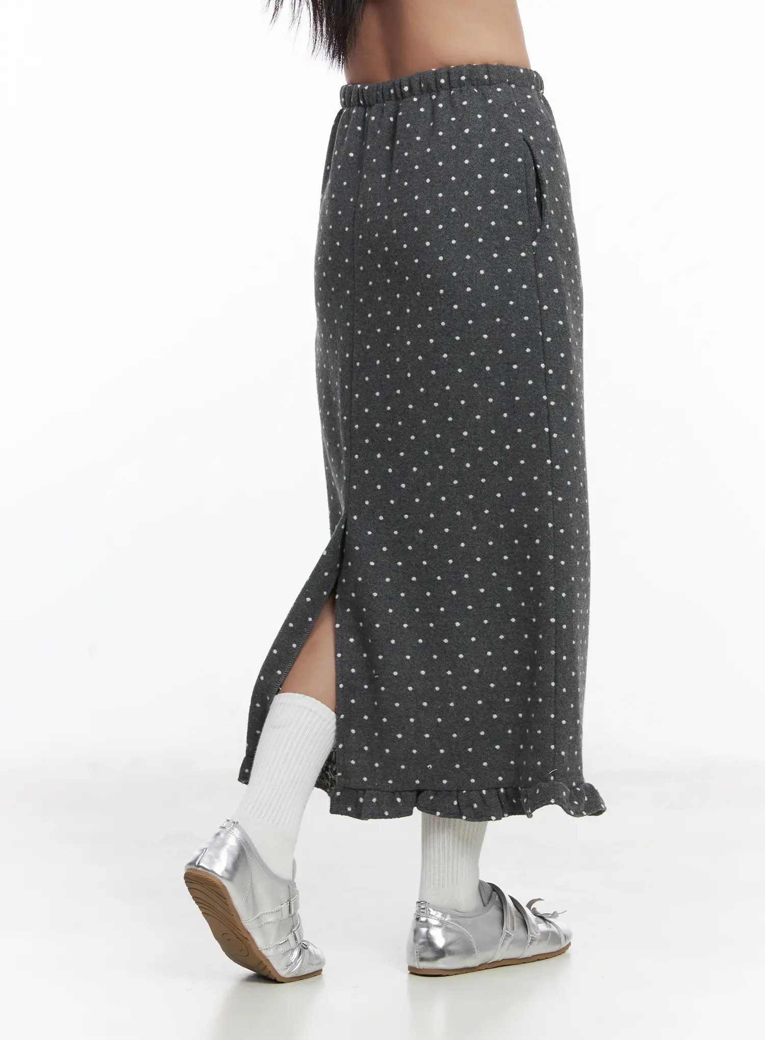 Polka Dot Frill Maxi Skirt CD529 - Image 7