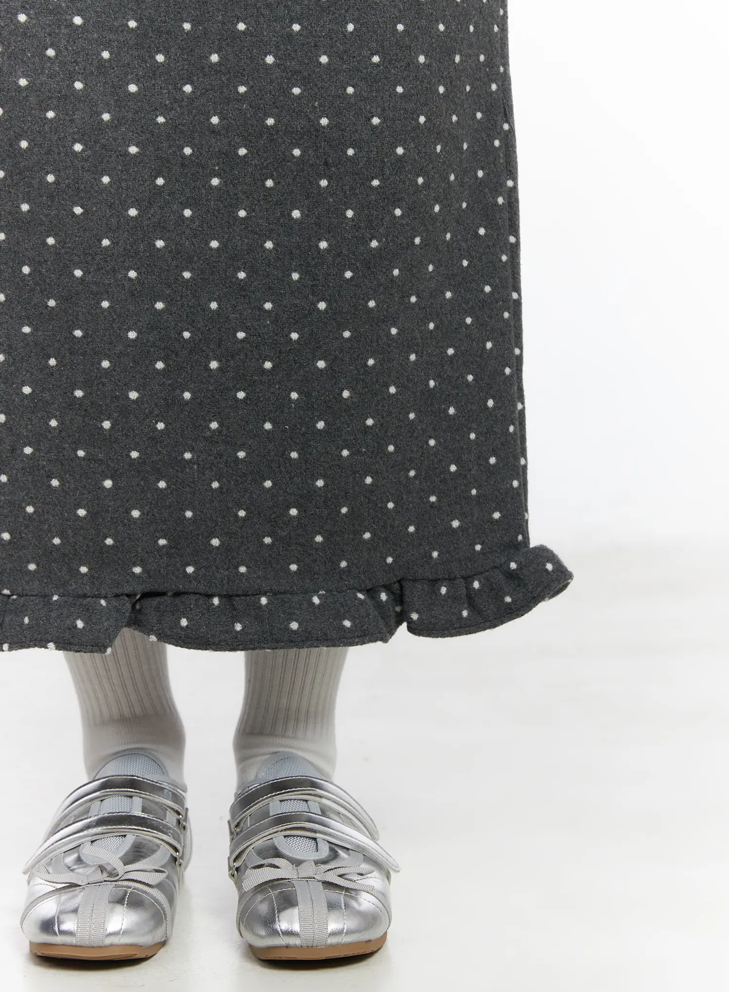 Polka Dot Frill Maxi Skirt CD529 - Image 9