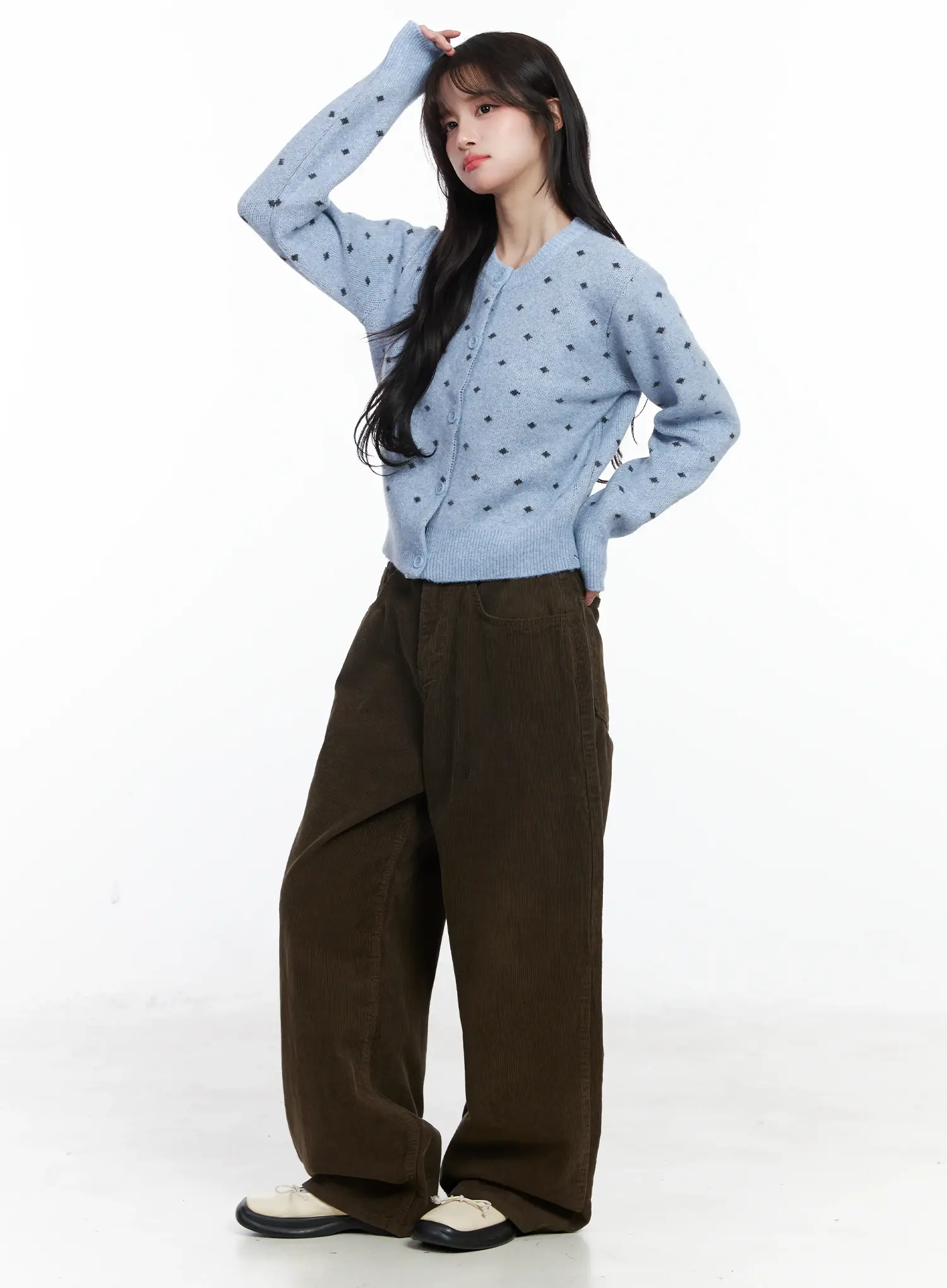Polka Dot Knit Cardigan IJ529 - Image 7