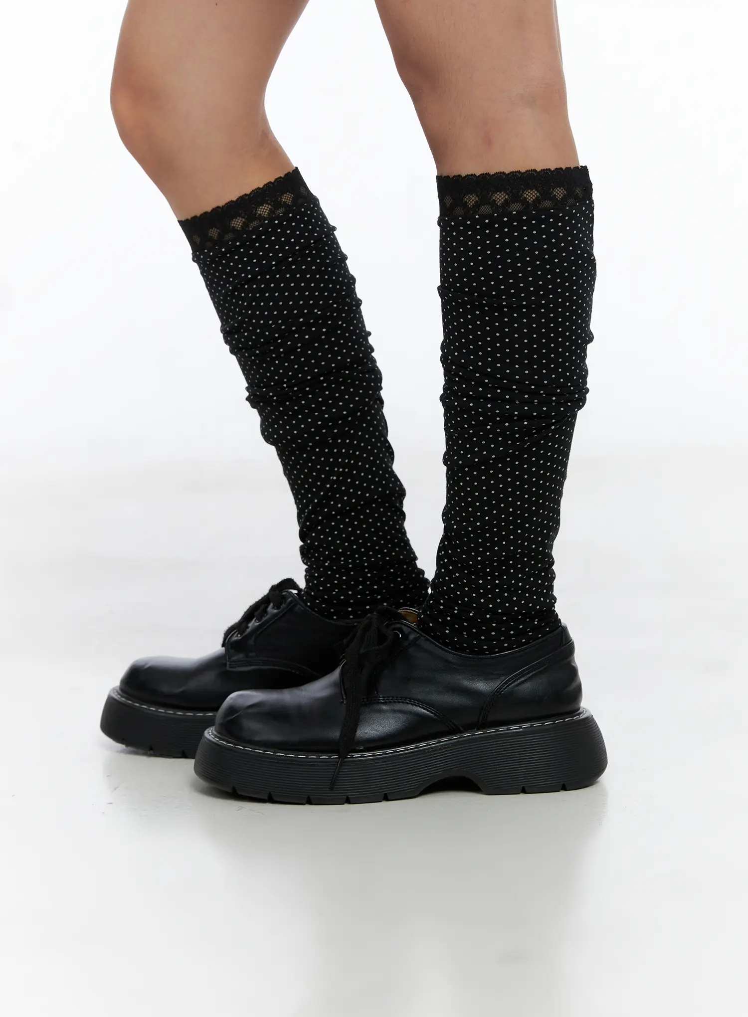 Polka-Dot Lace Leg Warmers CS505 - Image 5