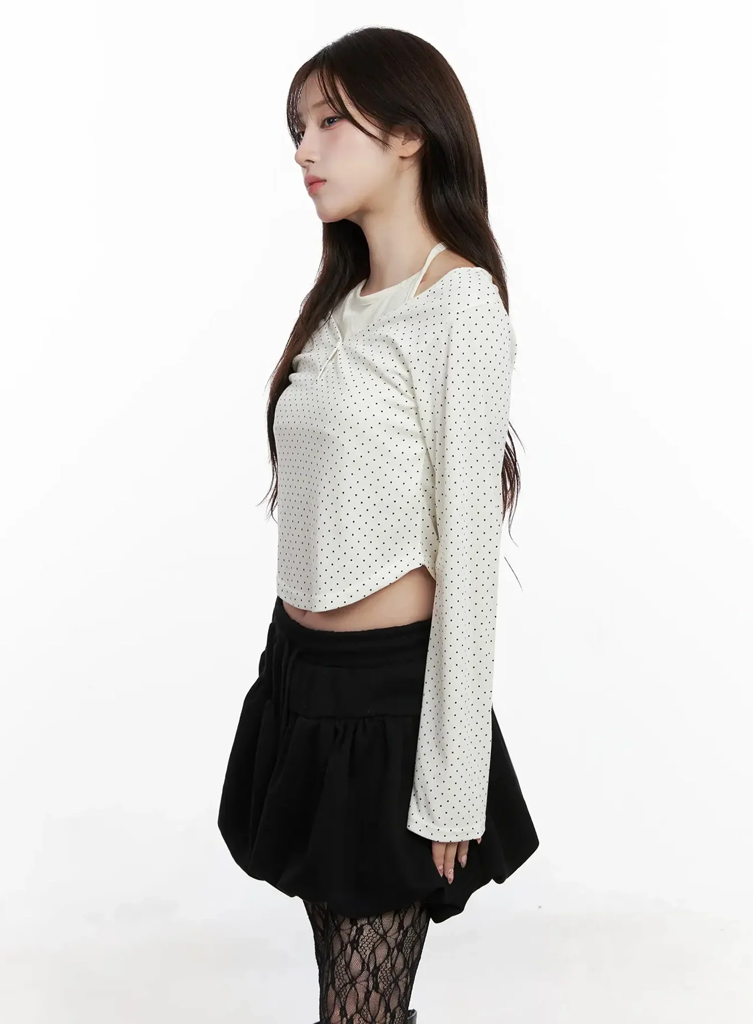 Polka Dot Layered Halter Top IN525 - Image 8