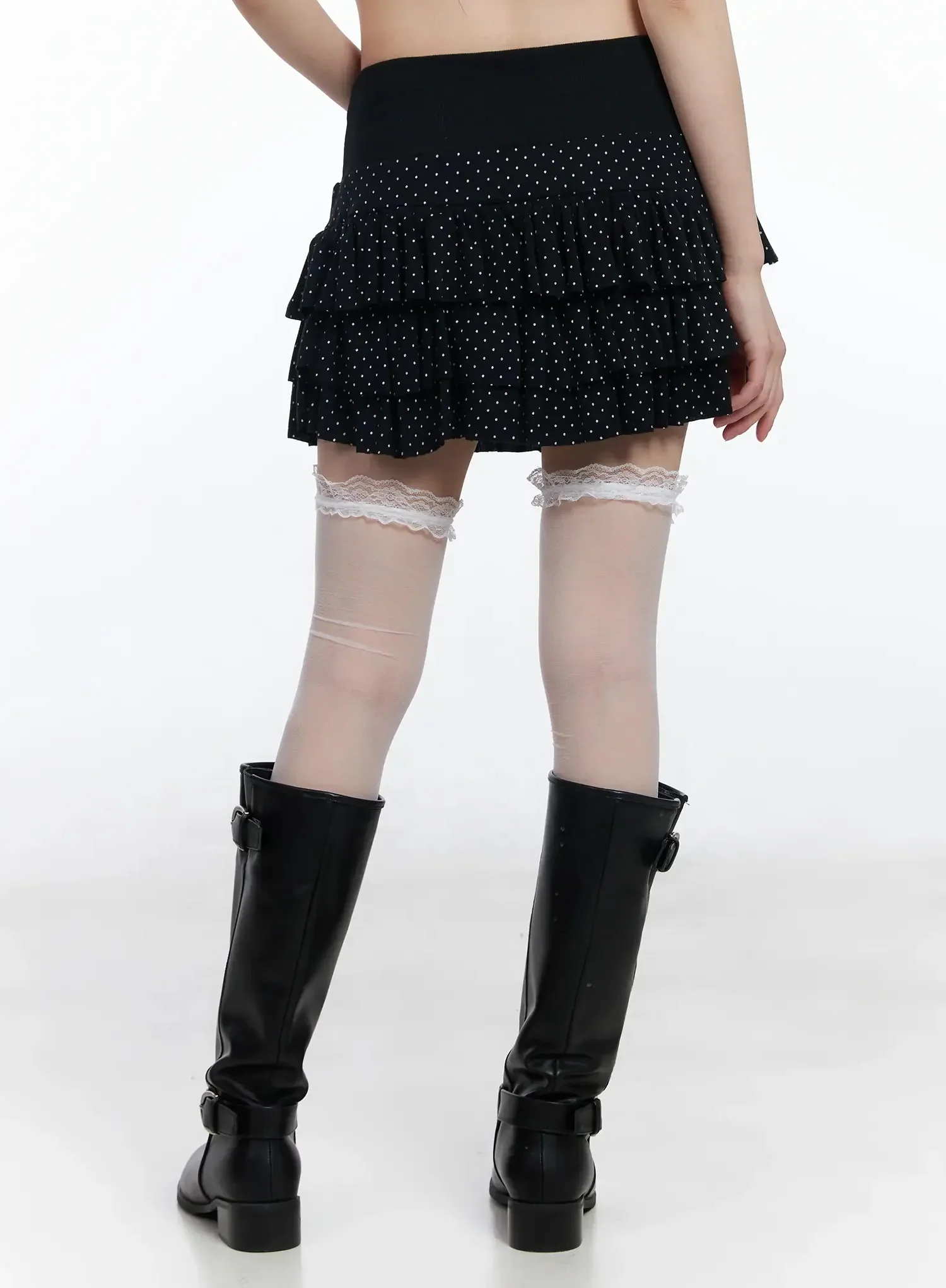 Polka Dot Ruffle Mini Skirt IF505 - Image 10