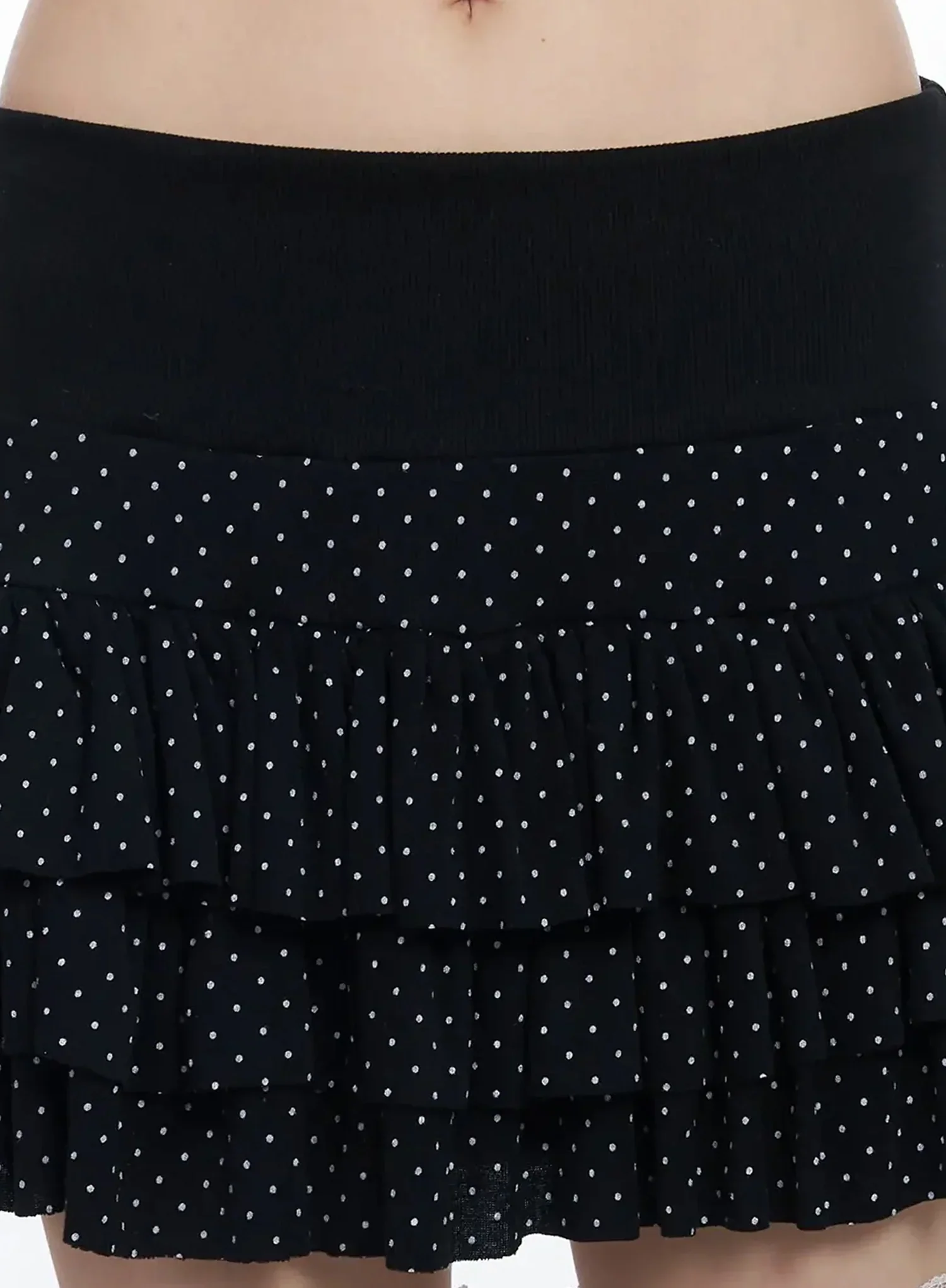 Polka Dot Ruffle Mini Skirt IF505 - Image 4