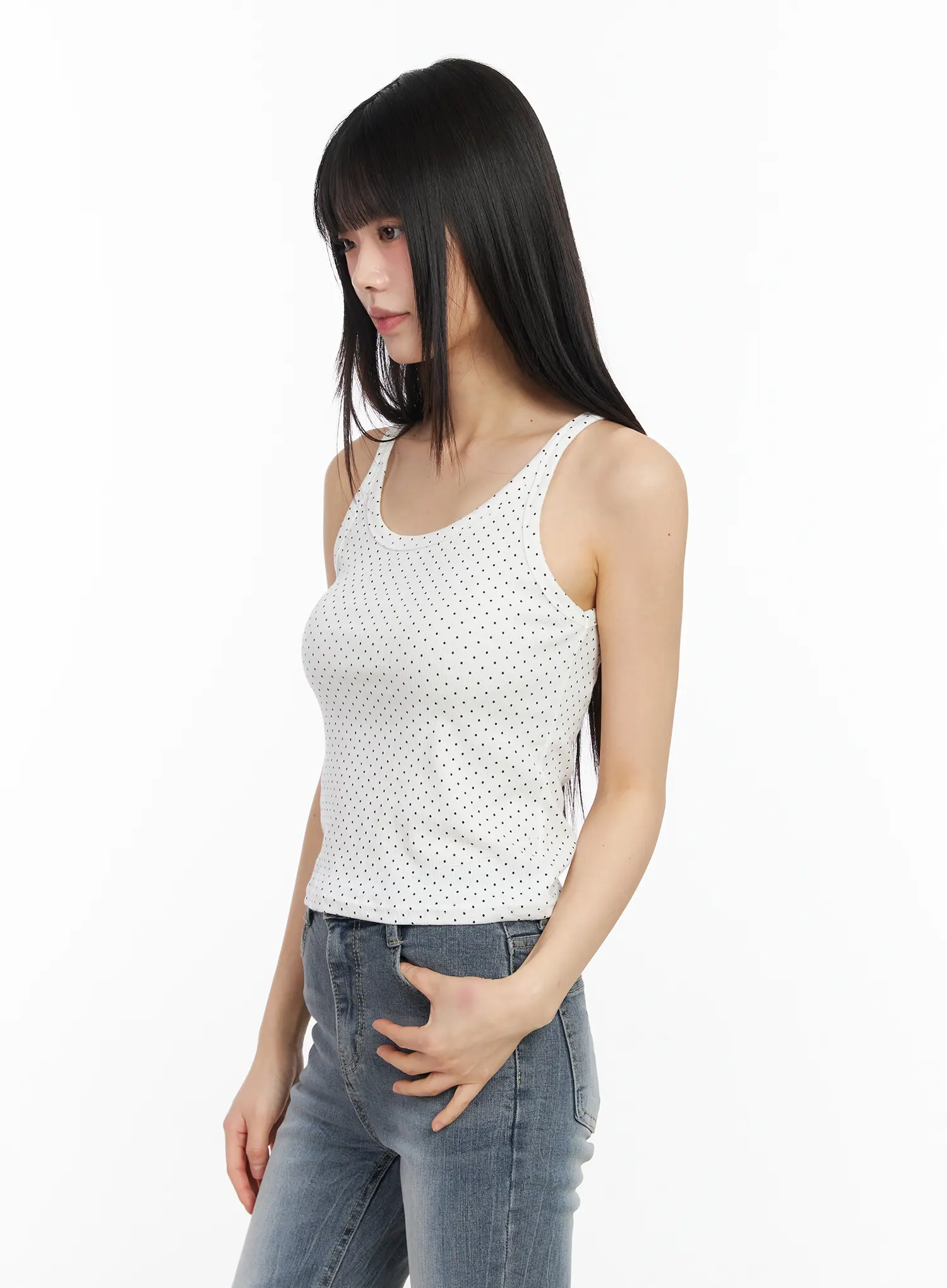 Polka Dot Sleeveless Top CF526 - Image 7