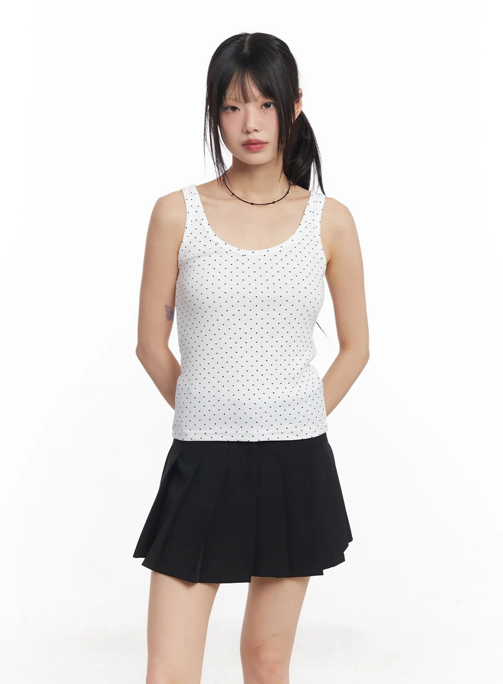 Polka Dot Slim-Fit Tank Top CY514 - Image 9