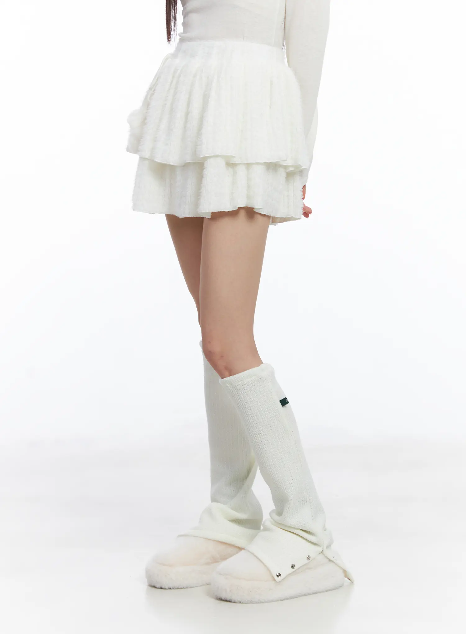 Pom-Pom Ribbon Tiered Mini Skirt CD526 - Image 4