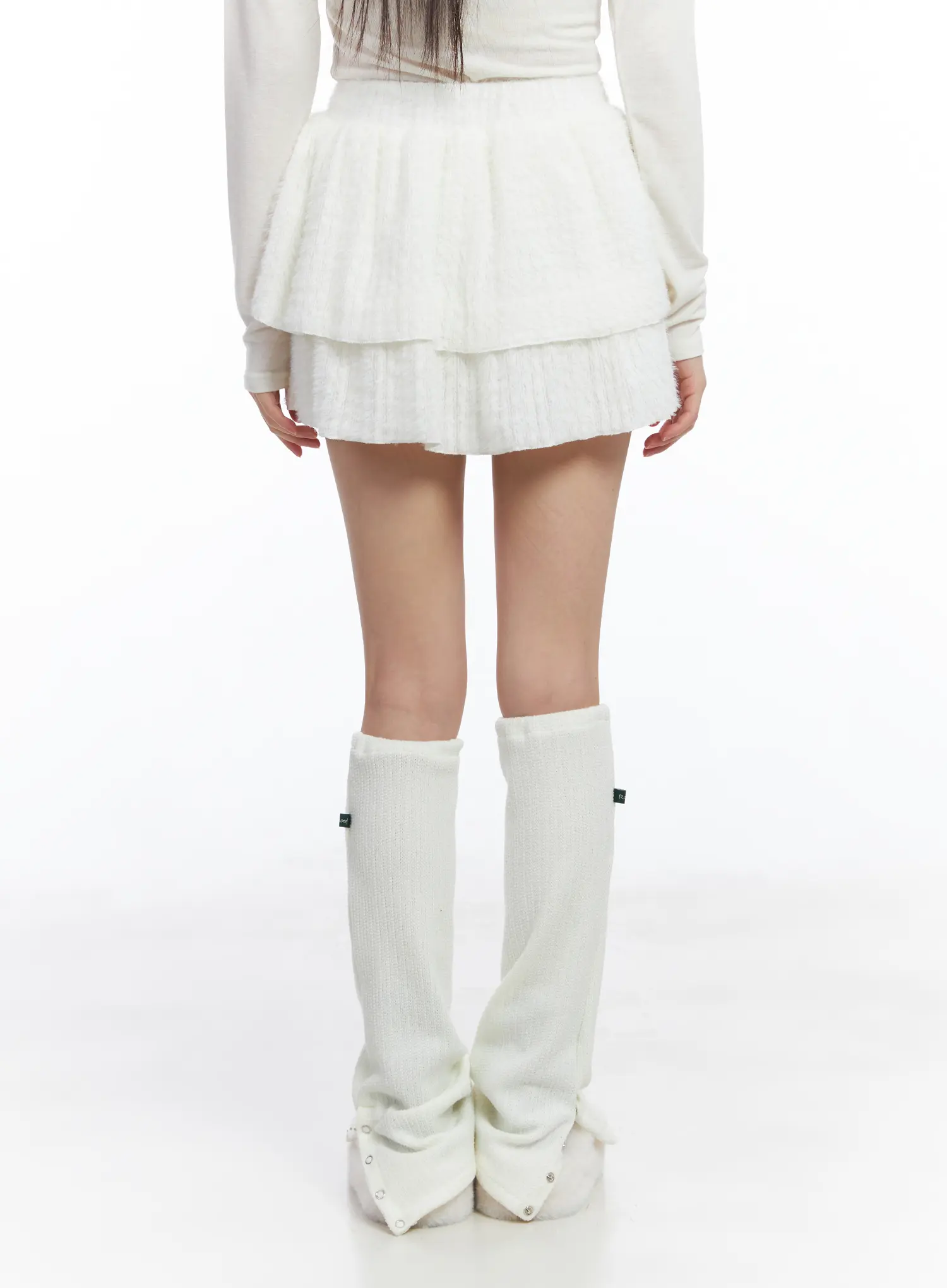 Pom-Pom Ribbon Tiered Mini Skirt CD526 - Image 6