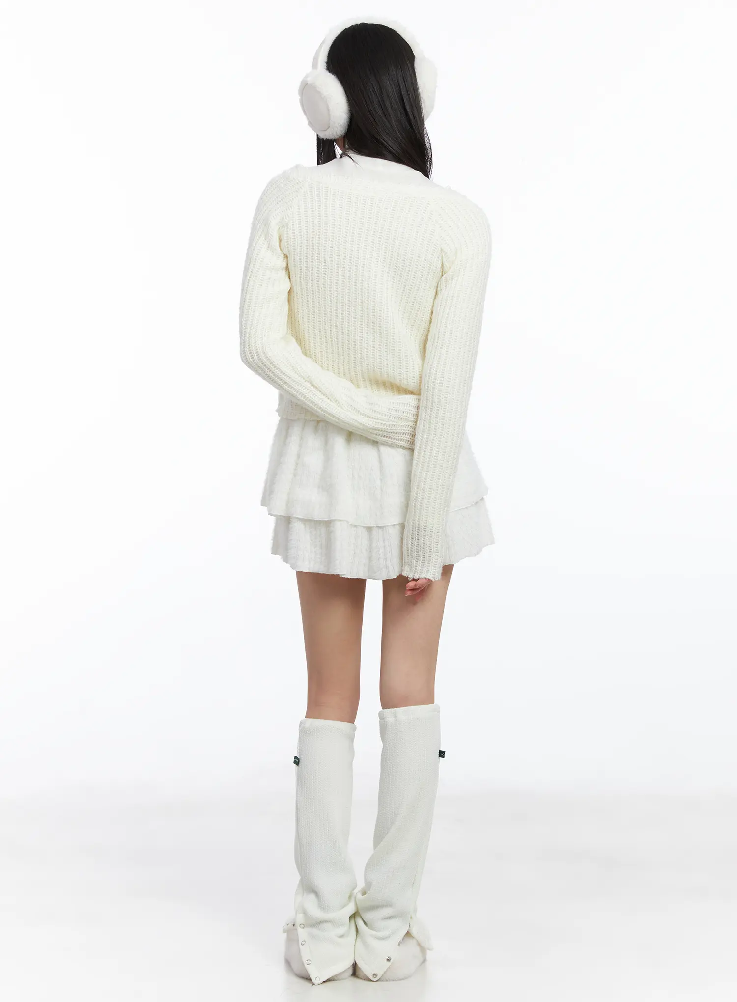Pom-Pom Ribbon Tiered Mini Skirt CD526 - Image 7