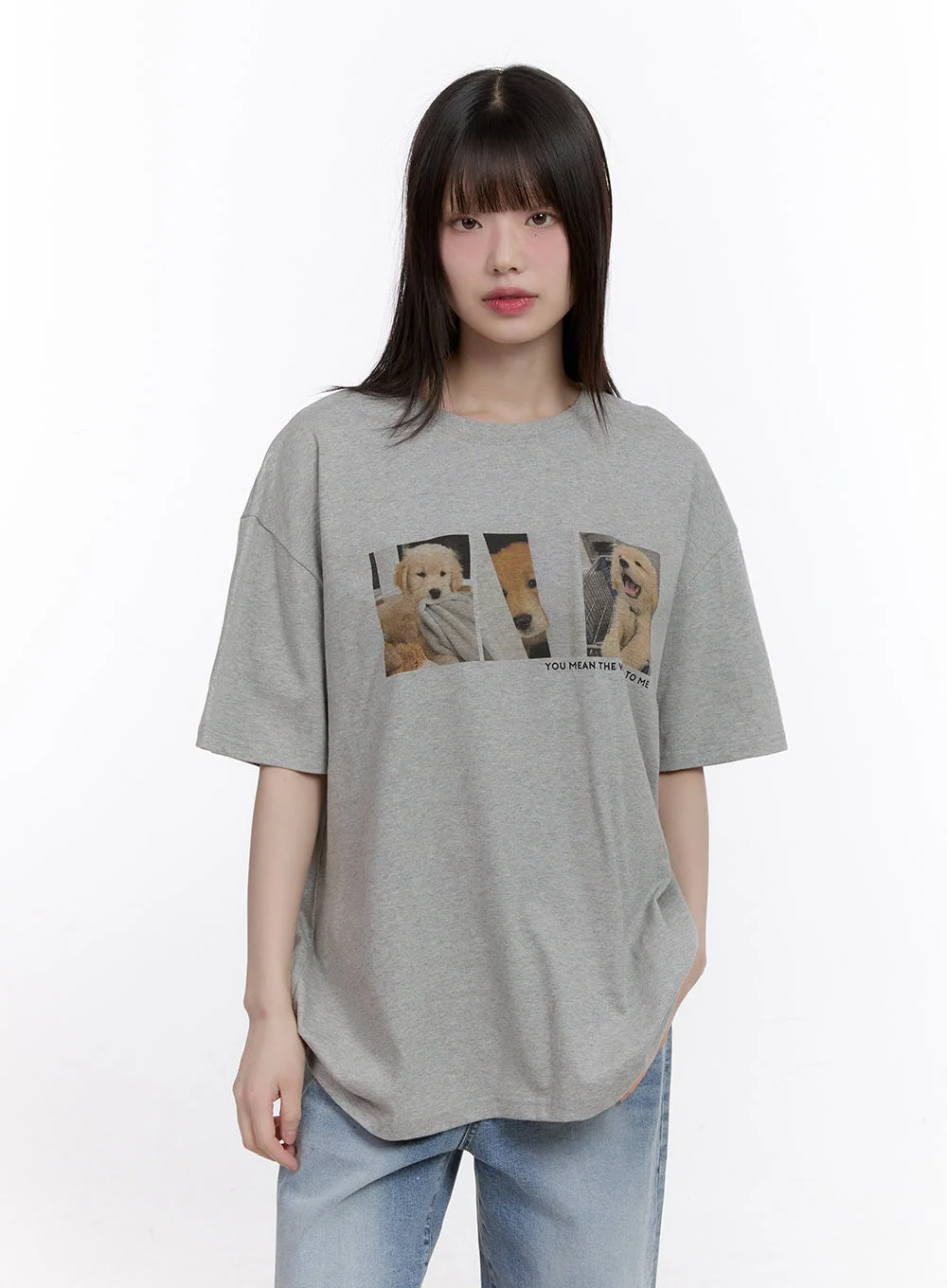 Puppy Graphic Loose-Fit Tee CF512 - Image 11