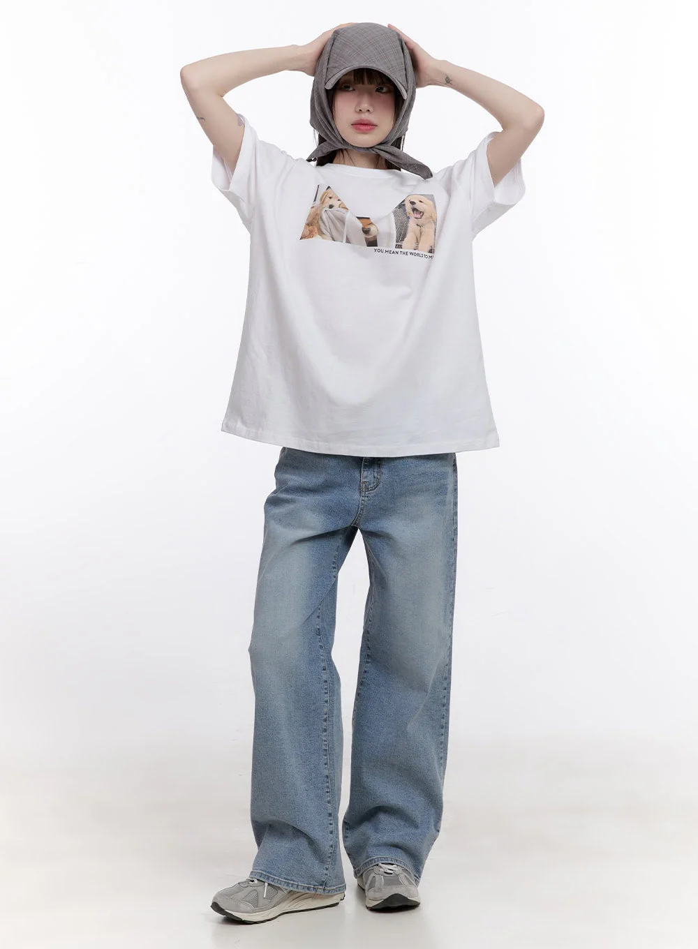 Puppy Graphic Loose-Fit Tee CF512 - Image 2
