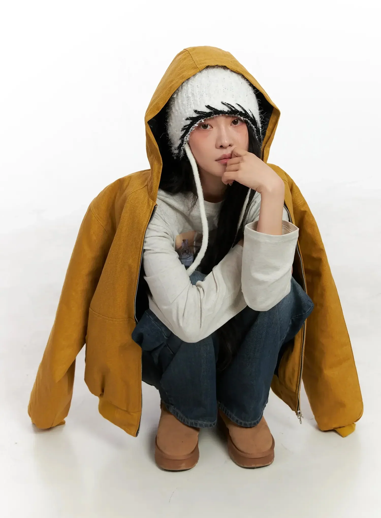 Quilted Lined Hooded Zip-Up Jacket IN528