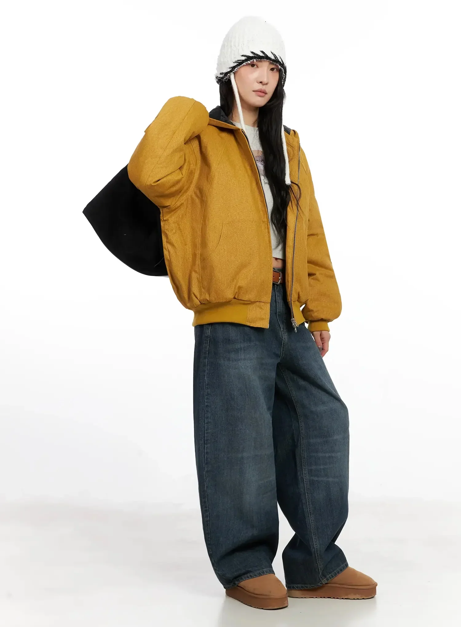 Quilted Lined Hooded Zip-Up Jacket IN528 - Image 11