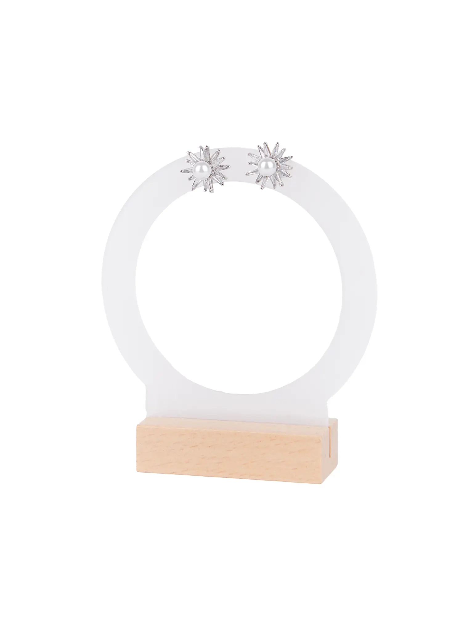 Radiant Sun Faux Pearl Stud Earrings CS518 - Image 6